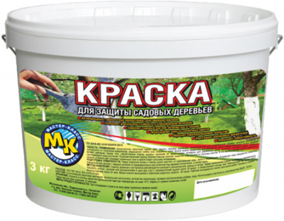 Краска белая для садовых деревьев, 5 кг МК